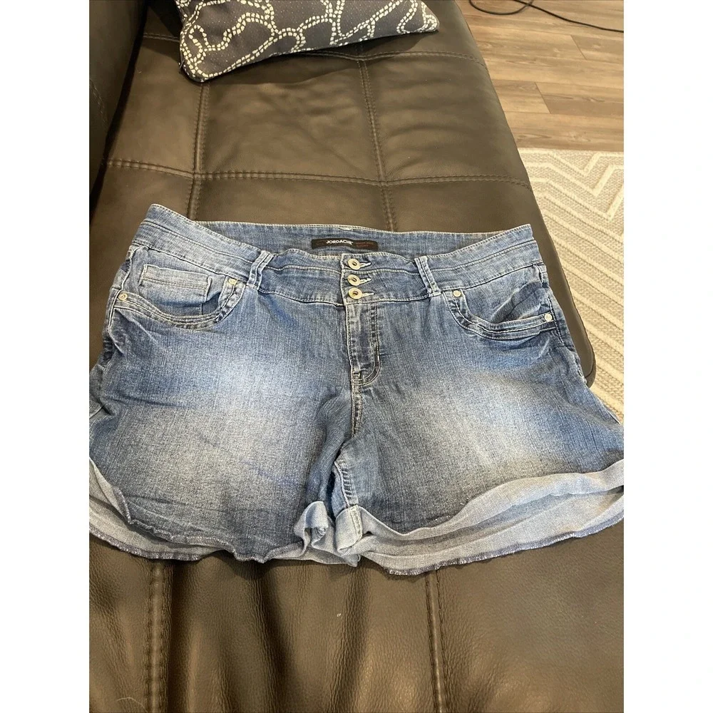 Vintage Jordache High Rise Mom Shorts Blue Denim 90s Y2K Cotton Waist Retro